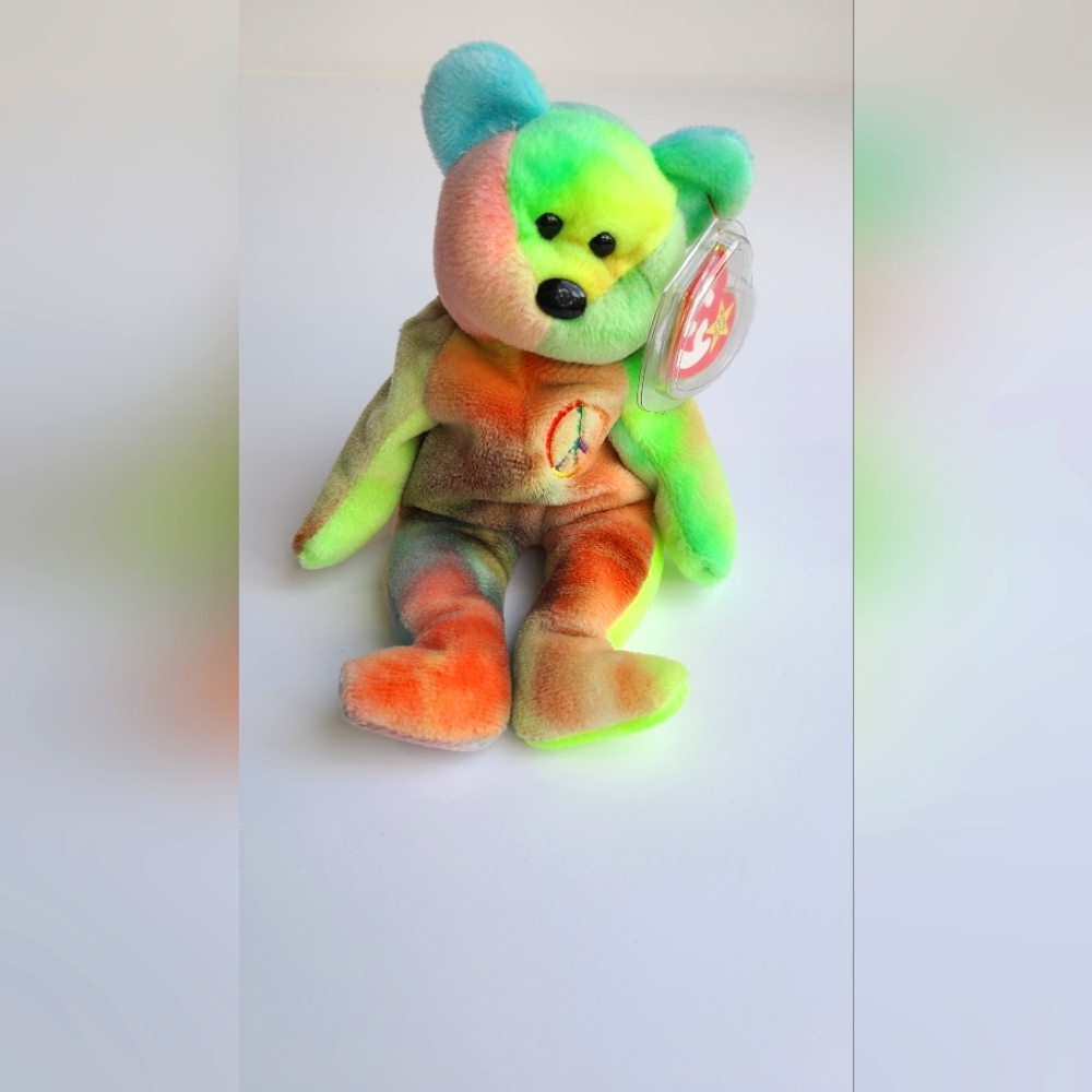 TY Beanie Baby‎ - Rare retired 1996 "Peace" Bear